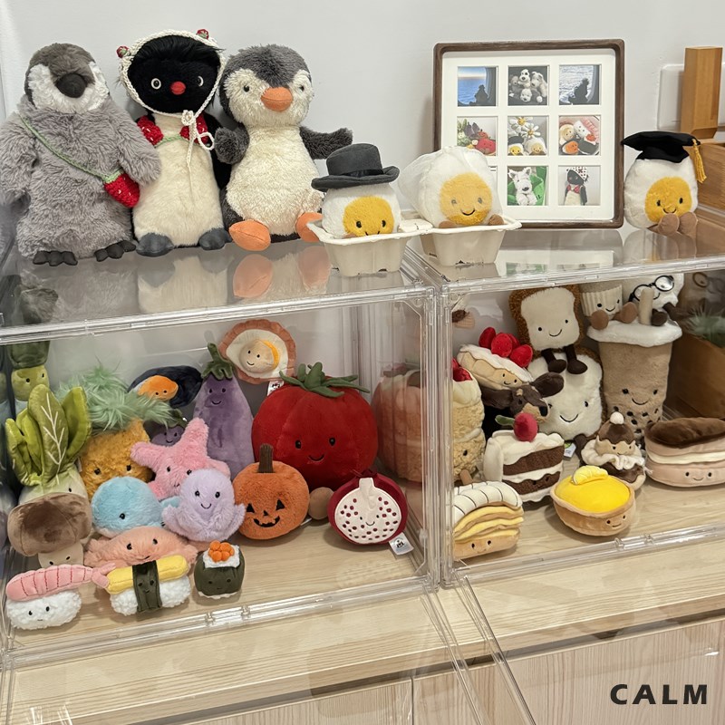 Jellyca公仔收纳展示盒头盔透明展柜手办鞋子包包收藏置架