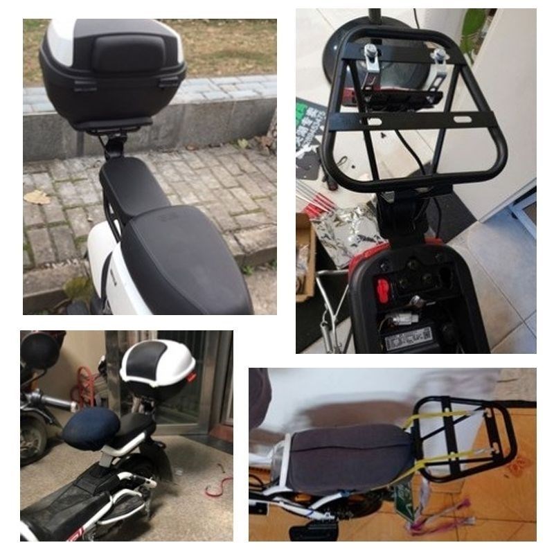 简易款电动车后备箱支架电动车通用后尾箱铁架靠背改装尾架