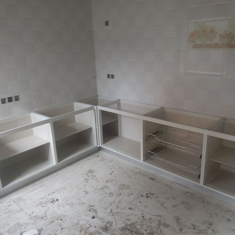 瓷砖整体橱柜定制铝合金框架,晶钢门门板厨柜配件石英石台面定做