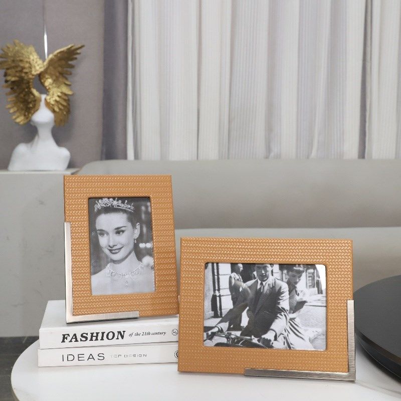 北欧创意皮革编织纹皮栅格相框摆件客厅卧室书房电视柜家居装饰品,清洗/食品/商业设备,洗车机,淘宝优惠券,粉丝福利购,淘宝优惠卷