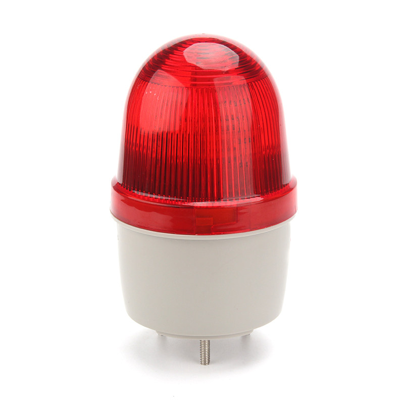 LED-2071J声光报警器220V闪光式无声灯路障警灯12V闪烁带声音24V