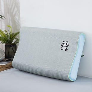 夏季 儿童枕头40x60凉席枕卧室家用枕芯带枕套 冰丝乳胶枕芯一只装