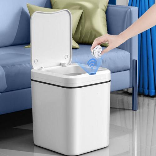 尔蓝13L大号感应式垃圾桶充电版垃圾筒AL-GB303（挥手+踢踢开盖)