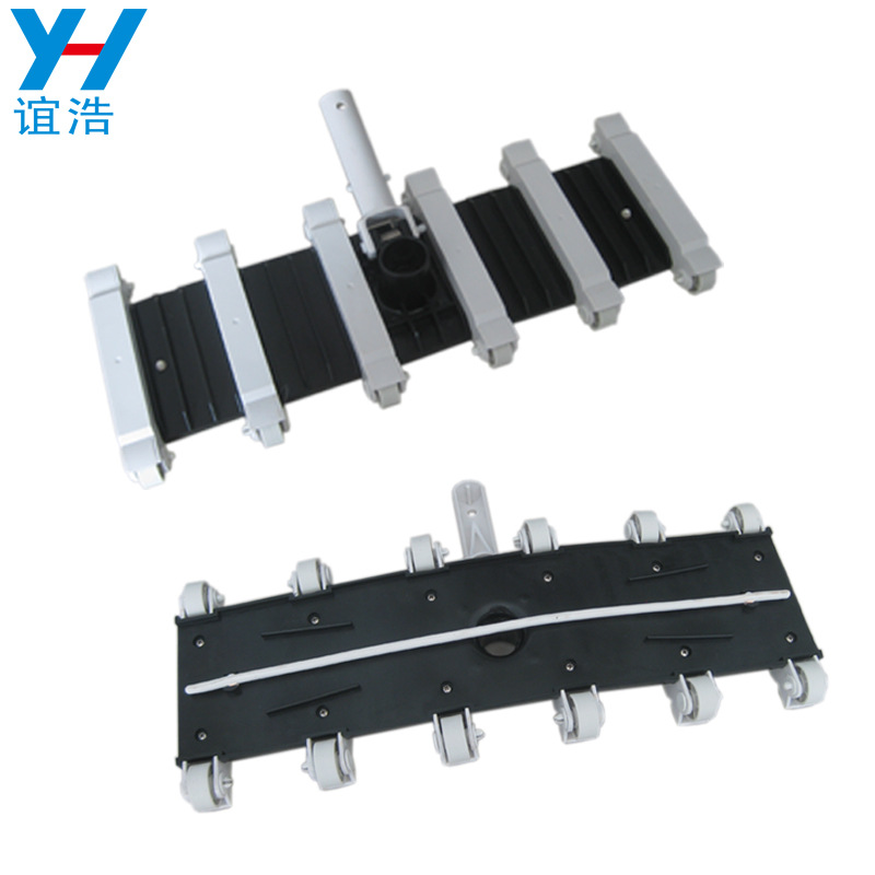 泳池吸污头吸污机水下吸尘器 水下清洁工具滑轮吸污盘侧底带毛刷