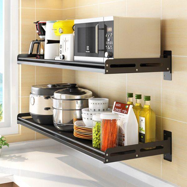 华阁不锈钢厨房置物架免打孔壁挂式家用微波炉烤箱支架挂墙上收纳,厨房/烹饪用具,微波炉置物架,淘宝优惠券,粉丝福利购,淘宝优惠卷