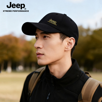 jeep吉普纯棉休闲棒球帽男士秋冬