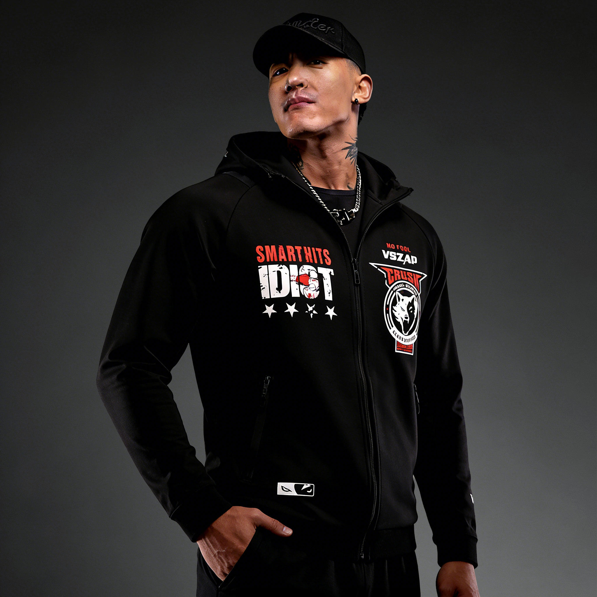 VSZAP秋冬户外运动连帽卫衣拉链健身美式跑步派对外套质感男装