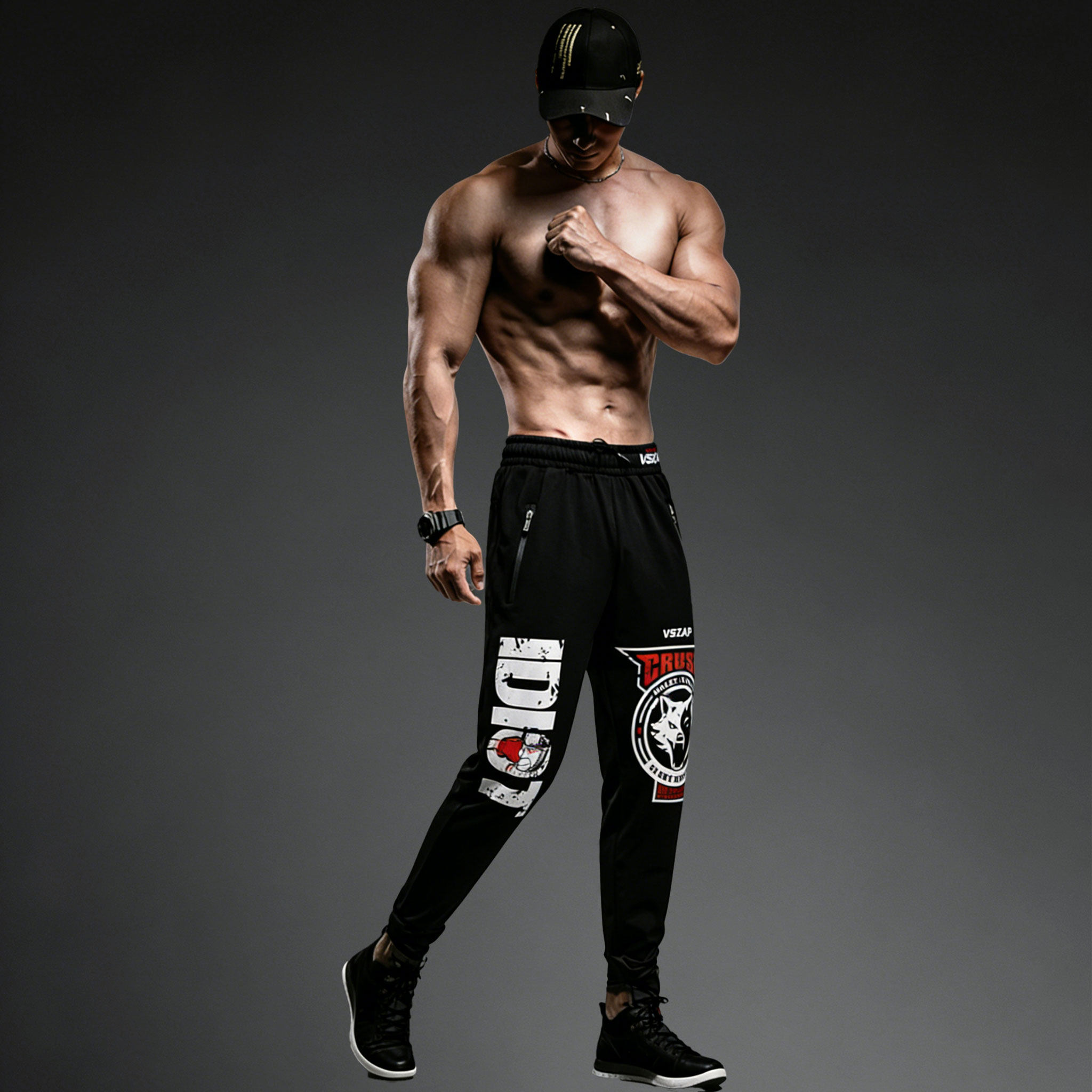 VSZAP秋冬健身房运动训练卫裤男士跑步休闲修身质感时尚新款长裤