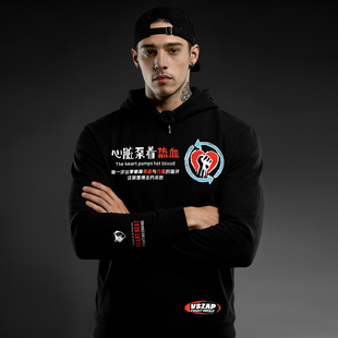 VSZAP热血运动连帽卫衣连帽男健身训练外套美式潮流秋冬休闲上衣