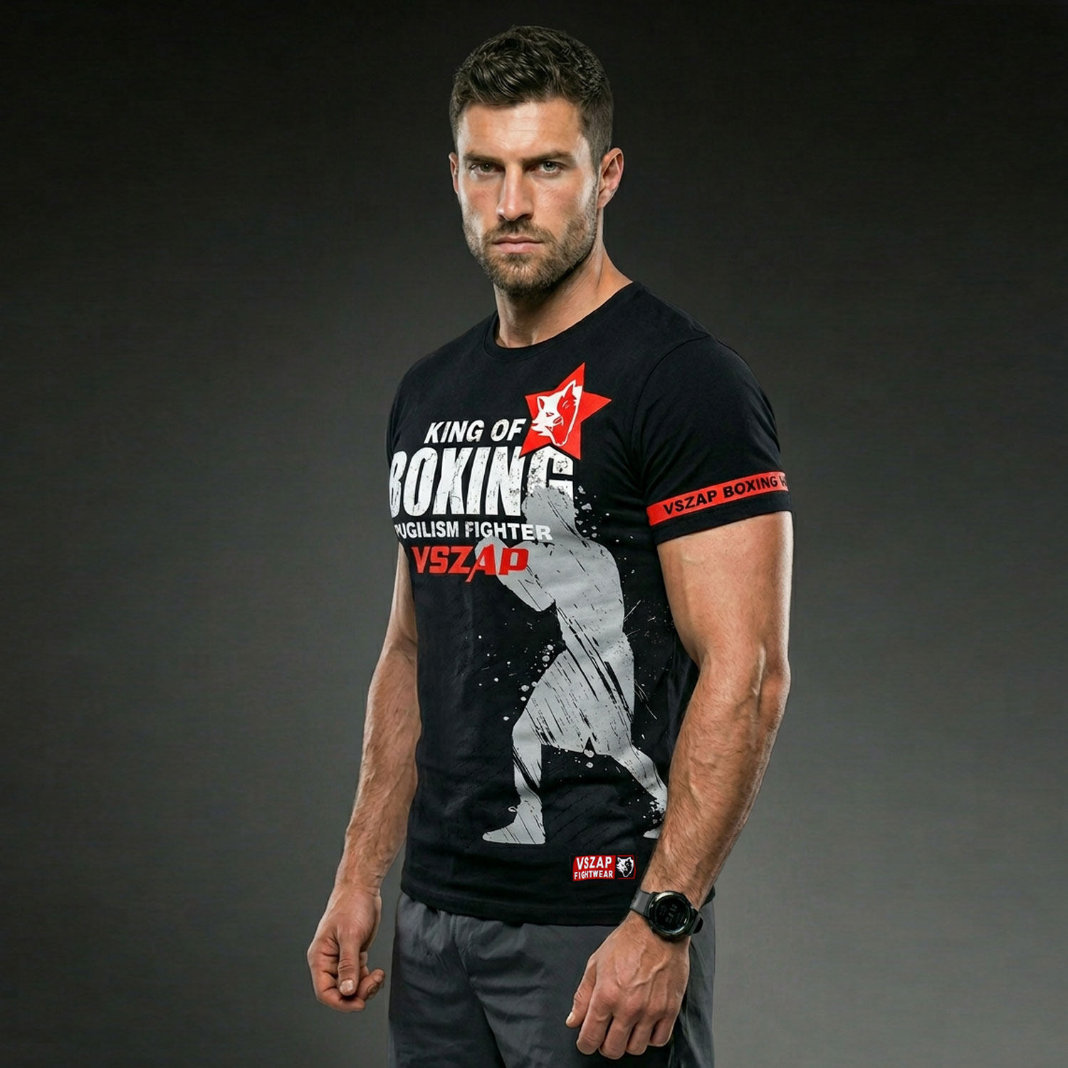 VSZAP男士健身春季运动训练服健身房纯棉T恤美式大码潮流休闲男装