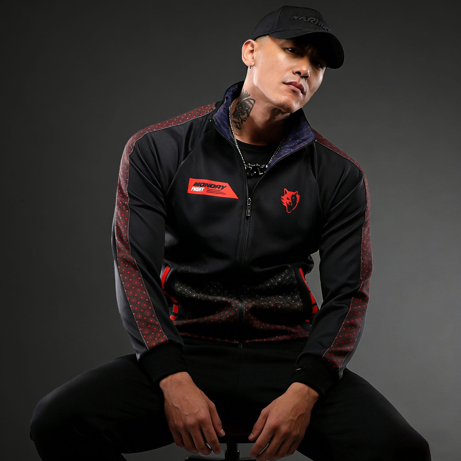 VSZAP运动风立领飞行夹克健身房男秋冬休闲新款外套速干运动上衣