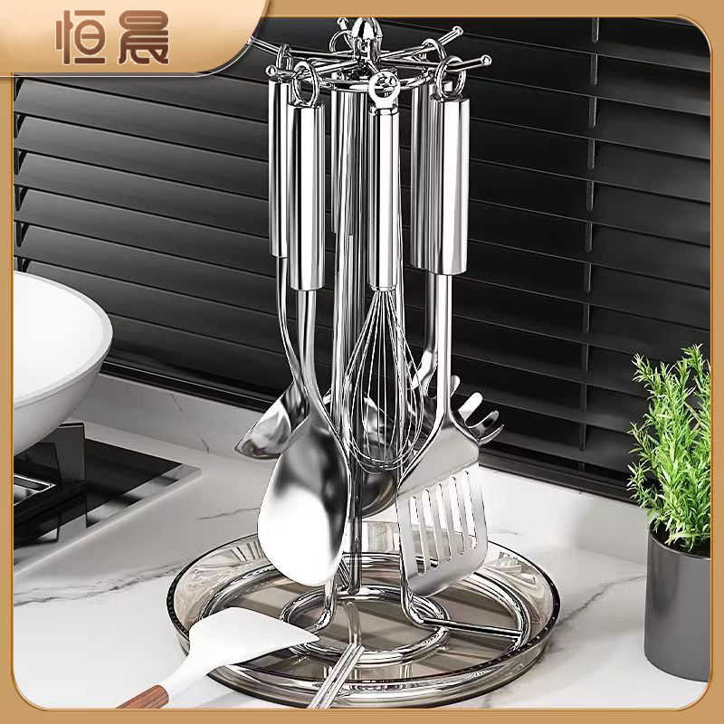 厨房锅铲置物架勺子收纳r多功能旋转架子用品家用大全厨具挂架台