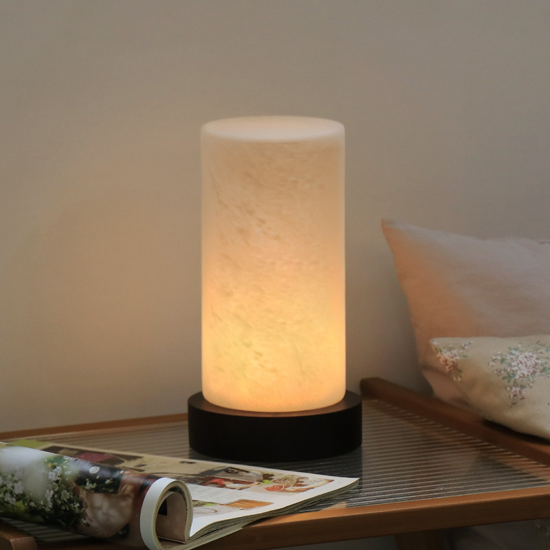 新中式复古卧室床头柜灯台灯插电书桌看I书装饰玻璃高端房间氛围