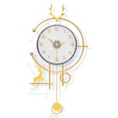 甄选轻奢挂钟客厅级感免打孔家用装 饰静音时钟现简约餐厅钟表挂墙