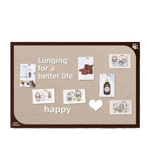 甄选自粘免打孔彩色毛毡板照片墙房间装饰背景板幼儿园作品展示墙