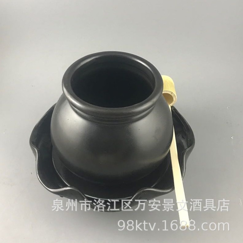 甄选史熊猫贰麻酒馆荷花伴月酒馆酒具荷塘夜色酒坛陶瓷酒缸