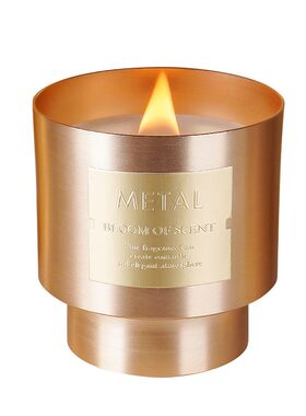 甄选级感金属杯香薰蜡烛大豆蜡家居摆件室内持久扩香生日礼物伴手