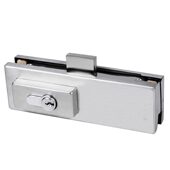 甄选无框玻璃门地锁推拉大门互开插销锁商铺双门地插锁钢化玻璃地