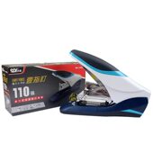 甄选手牌平针省力张数订书机1248B可订110页一指按压重型加厚钉书