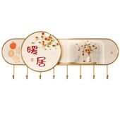 甄选铁艺装 饰挂钩进门玄关钥匙玄关挂衣架壁挂墙上创意轻奢入户挂