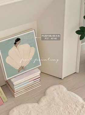 港画 抽象人物摆画Musing卧室床头抽象挂画边柜装饰画摆件