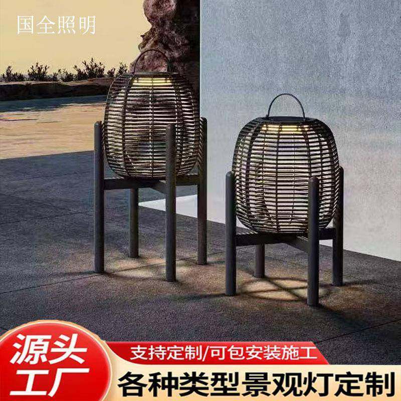 太阳能花园灯草坪灯户外防水藤编景观庭院灯别墅民宿装饰灯氛围灯,家装灯饰光源,景观庭院灯饰,淘宝优惠券,粉丝福利购,淘宝优惠卷