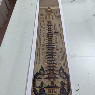 敦煌遗书壁画三界九地之图复古书法字画真迹微喷仿古装裱挂轴装饰