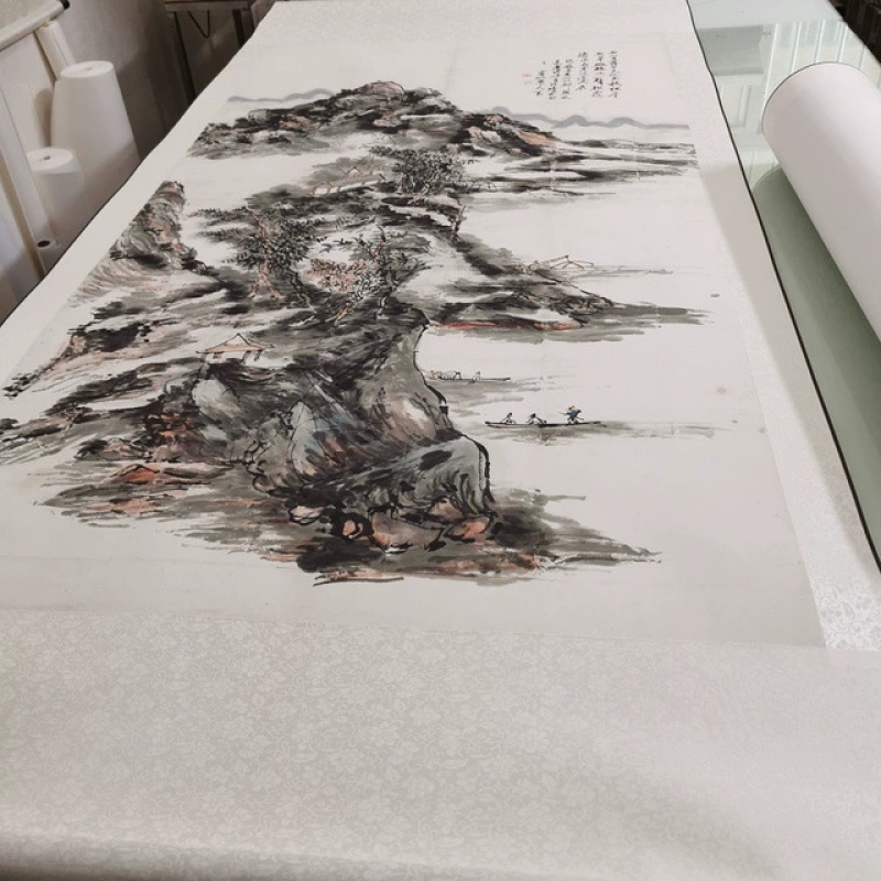 黄宾虹 西山翠微图 中式书画山水国画真迹微喷装裱挂轴玄关装饰画