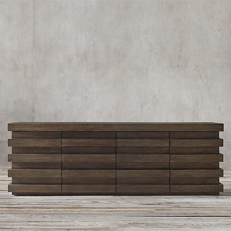 美式乡村现代实木轻奢玄关柜 法式门厅装饰柜仿古电视柜储物柜