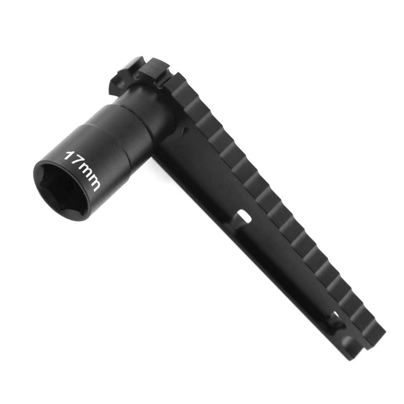 RC模型车多功能调车尺拉杆球头扳手轮胎拆卸螺丝测量17mm六角套筒