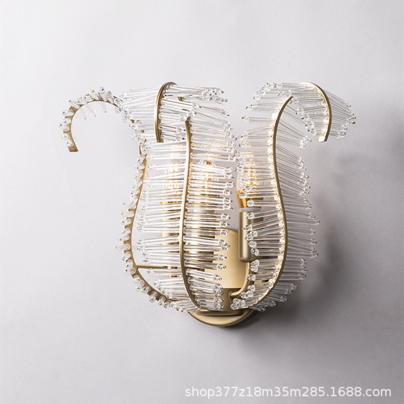 美式复古铁艺做旧个性芭蕉叶吊灯客厅卧室公主房玄关别墅吊灯