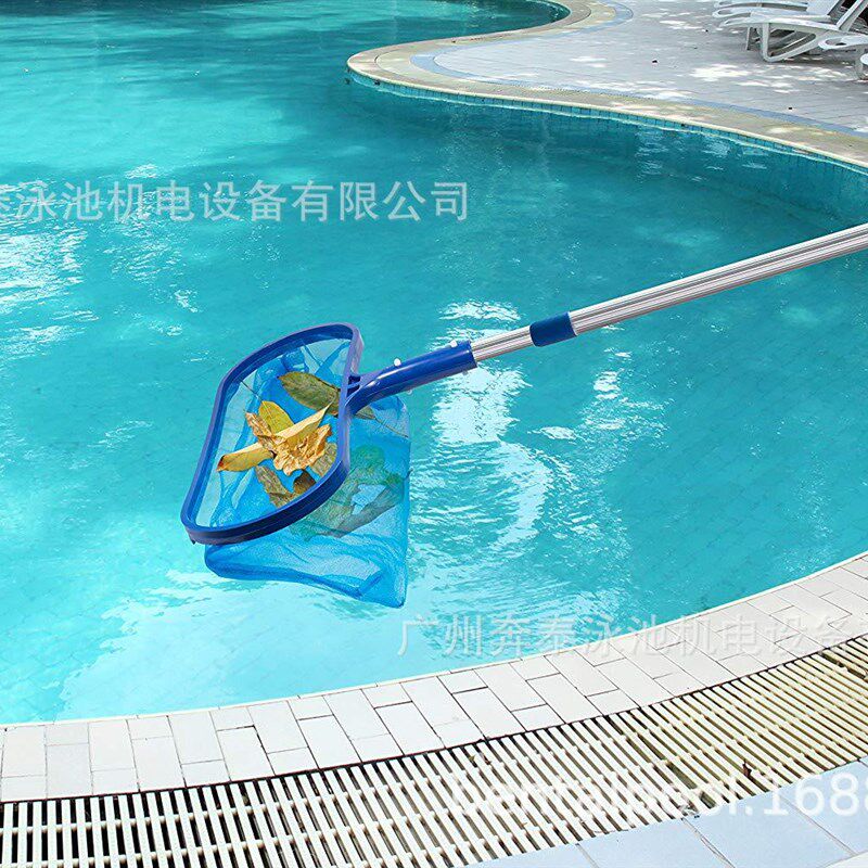 泳池深水叶网含3*35cm铝杆游泳池捞叶网 带杆深网 游泳池深水捞网