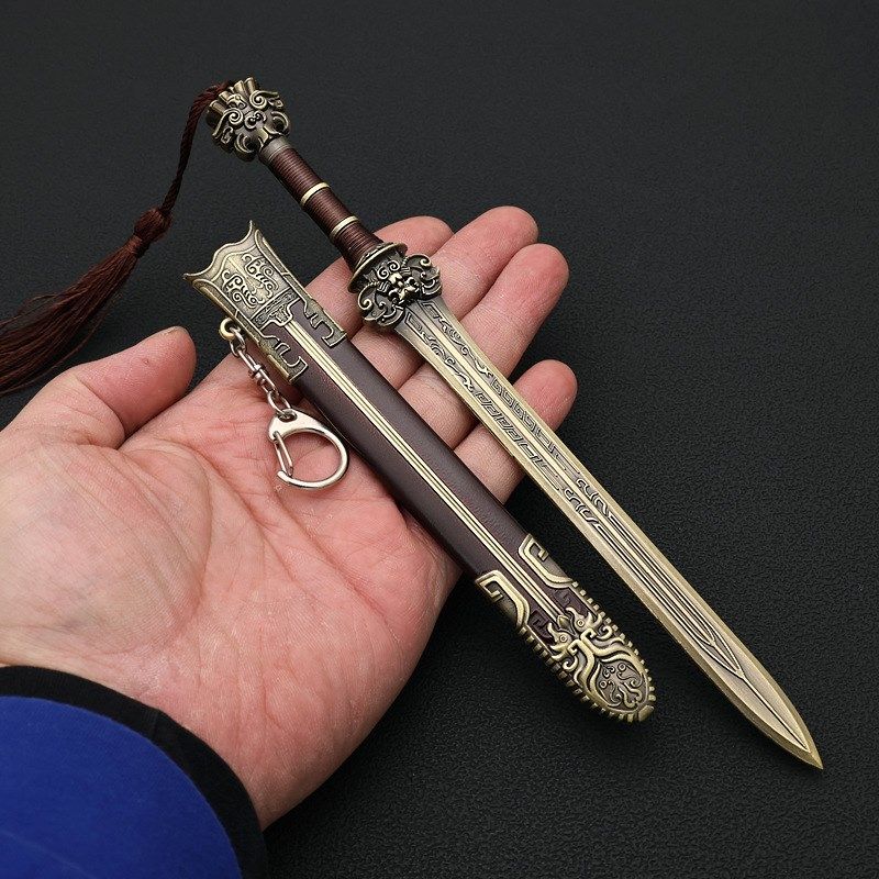 封神演义影视周边武器模型西岐佩剑22CM带鞘全金属工艺品摆件,特色手工艺,其他特色工艺品,淘宝优惠券,粉丝福利购,淘宝优惠卷