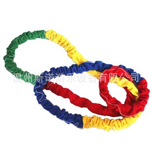 幼儿园弹性彩虹绳 团队户外儿童感统运动器材 东南西北跑 拉力圈