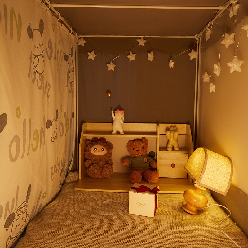 款学生宿舍床帘蚊帐支架一体式寝室单人上铺下铺窗帘遮光床幔