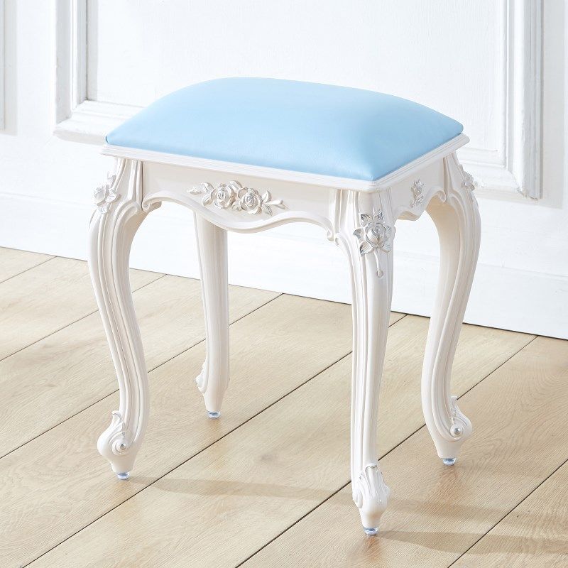 欧式美式梳妆台凳子粉色公主椅化妆凳软包小方凳卧室美甲凳古筝凳
