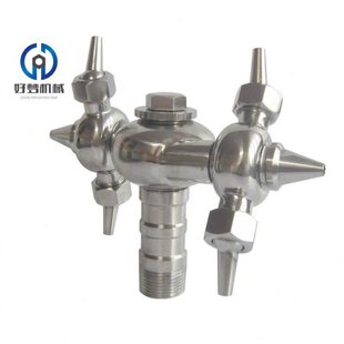 304卫生级不锈钢牛角清洗器/ 螺纹式双循环清洗球/洗罐器/喷淋器