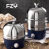 德国FZY304不锈钢蒸蛋器定时自动断电新款 家用多功能溏心蛋煮蛋器