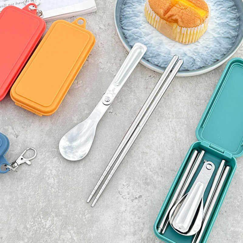 户外露营折叠餐具不锈钢勺可携式收纳盒伸缩汤勺筷子旅行可拆,餐饮具,便携/折叠餐具,淘宝优惠券,粉丝福利购,淘宝优惠卷