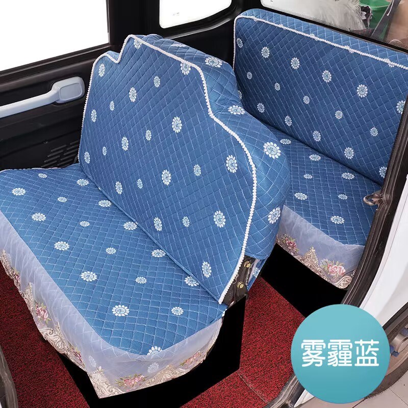 定做盛昊宏光Mii电动三轮车座套坐垫套全包围布艺套四季通用