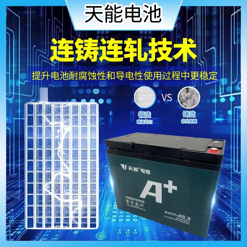 天能电池电动车三轮车12V20A/12A/32A/45A58抽水照明轮椅电瓶单个