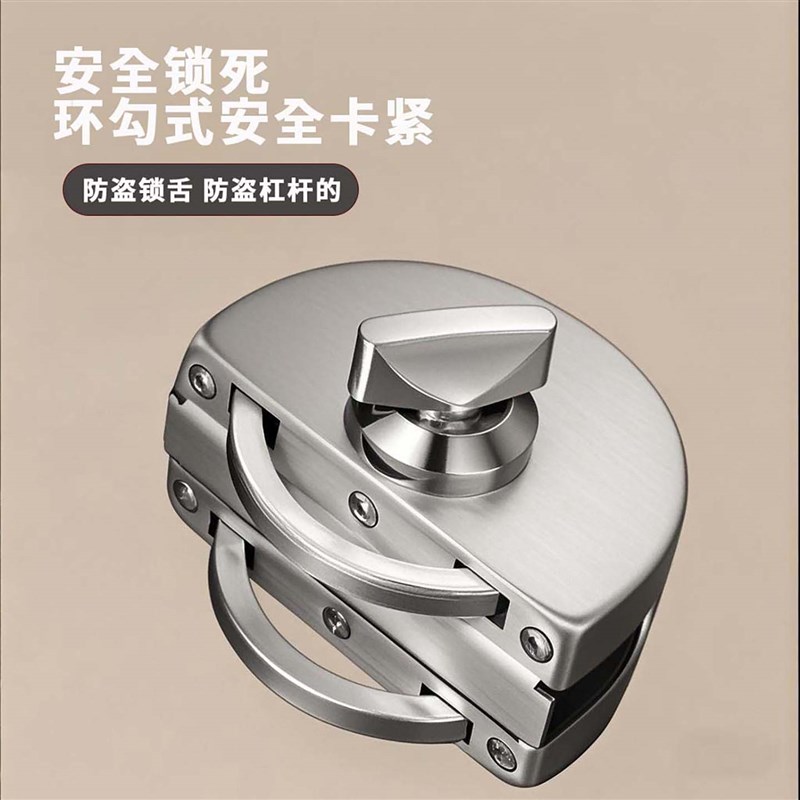 玻璃门锁密码锁公司办公室免开孔双开单门锁推拉门锁无框门机械锁