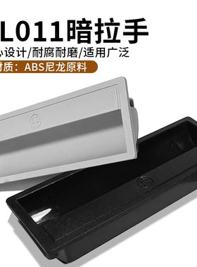 LS711 PL011海坦塑料暗拉手 抽屉柜门电箱隐形嵌入式黑色白色扣手
