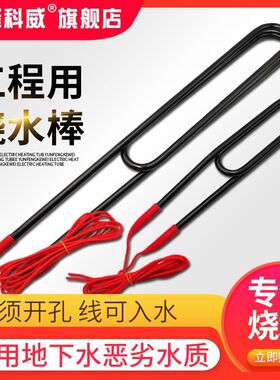 井水大功率加热器潜水电加热管防水箱浴池工业加热棒380V10KW12KW