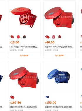 荣盛工业防水暗装插座RS313 314 315 323 324 325 333 334 335K母