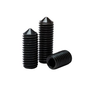 M12DIN914 内六角尖端紧定无头螺钉12.9级尖端机米螺丝