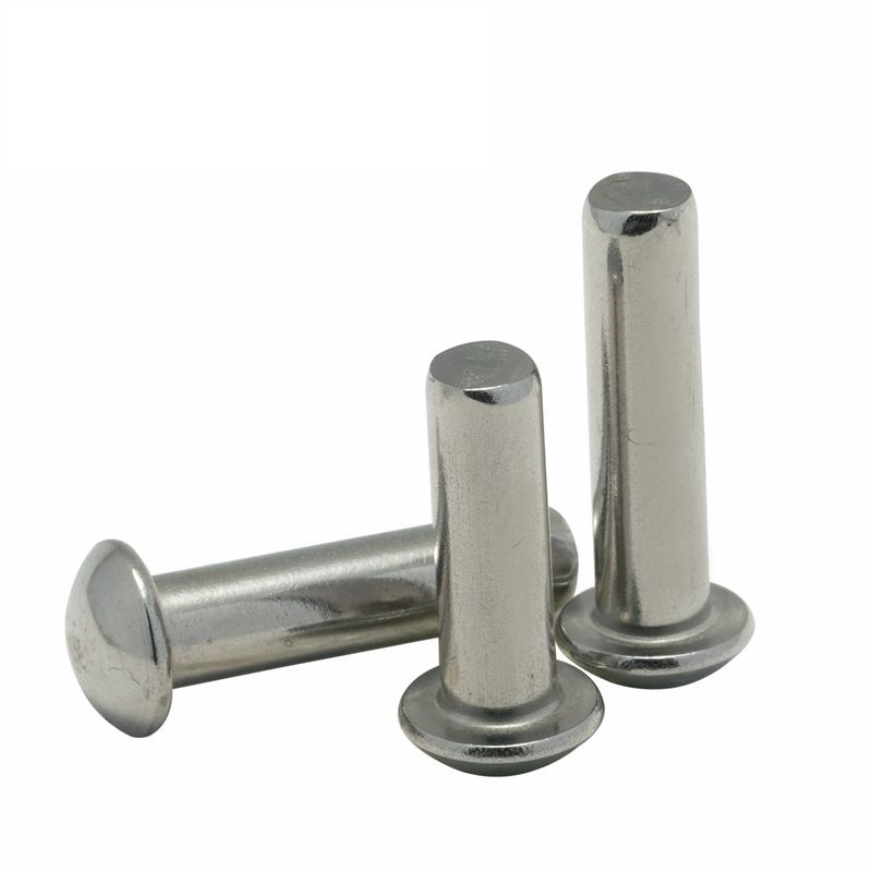 不锈钢304半圆头实心敲击式铆钉圆头D0.8D1D2D2.5D3D4D5D6D8--D16