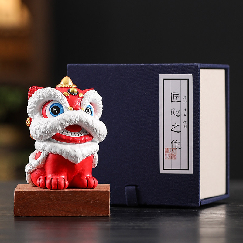 青砂石故宫文创国潮醒狮舞狮子吉祥物桌面装饰摆件开业礼品伴手礼,宠物/宠物食品及用品,猫狗汽车安全带,淘宝优惠券,粉丝福利购,淘宝优惠卷
