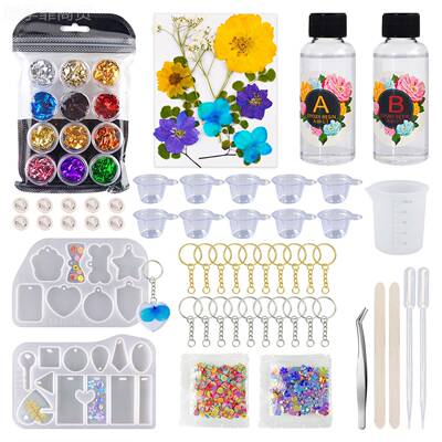 b滴胶diy材料套装材料包a树脂创意杯垫吊坠套手工制作FAP模具胶装