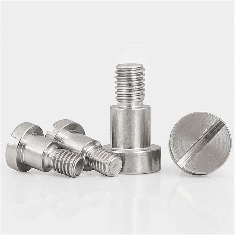 304不锈钢平头一字槽塞打台阶螺丝螺钉带肩轴位登高限位螺栓m2M10